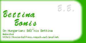 bettina bonis business card